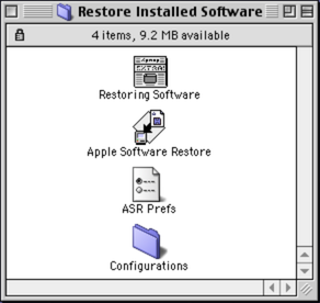 ASR as it was presented to the user on a software restore CD.